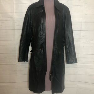 Express Leather jacket black long sleeves Size 5/6